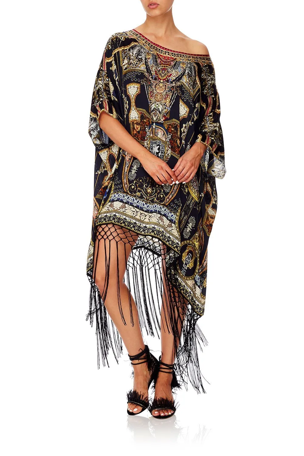 SHORT ROUND NECK KAFTAN MIDNIGHT MEETING