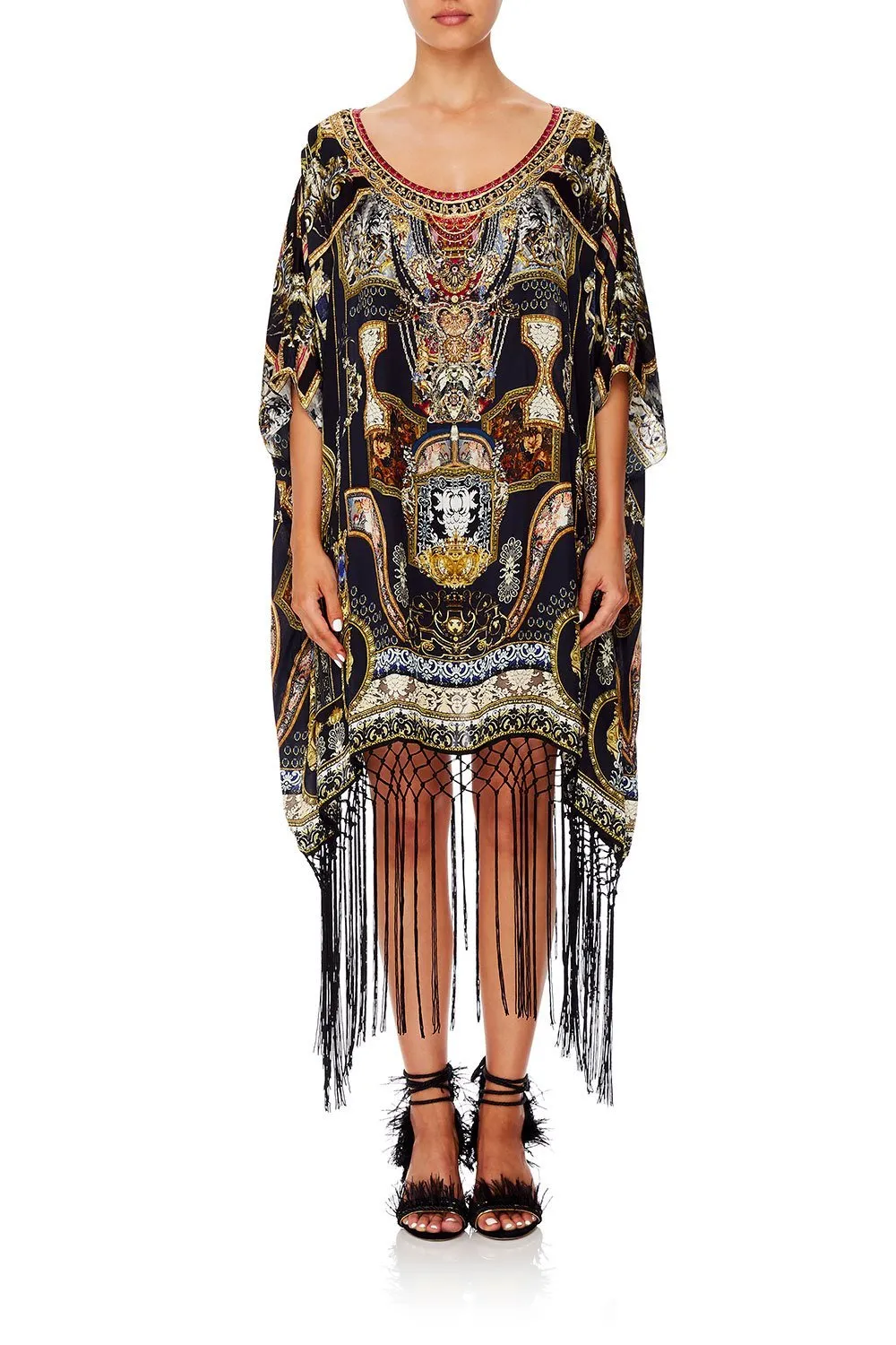 SHORT ROUND NECK KAFTAN MIDNIGHT MEETING