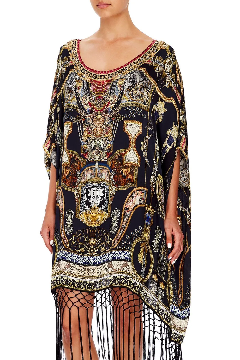 SHORT ROUND NECK KAFTAN MIDNIGHT MEETING