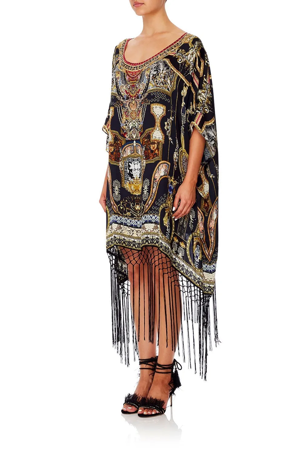 SHORT ROUND NECK KAFTAN MIDNIGHT MEETING