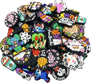 Silicone Focal Beads Bulk 54Pcs Halloween Pumpkin Ghost Blood Characters Focal Beads for Pens Silicone Focal Beads for Keychain Making Bracelet