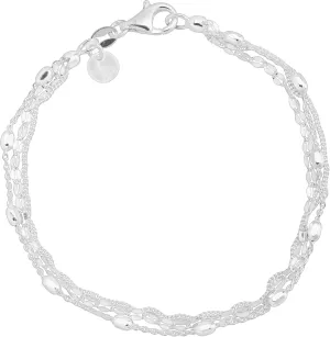 Silpada 'Figurati' Multi-Chain Beaded Bracelet in Sterling Silver