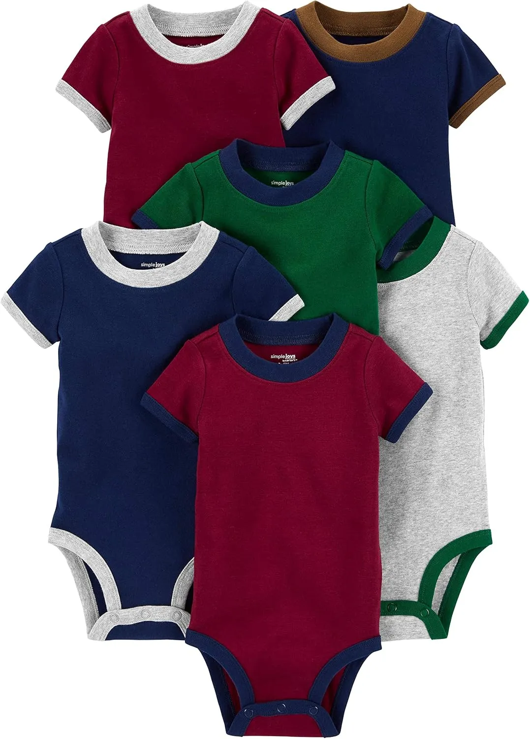 Simple Joys by Carter's baby-boys 6-pack Short-sleeve Bodysuit