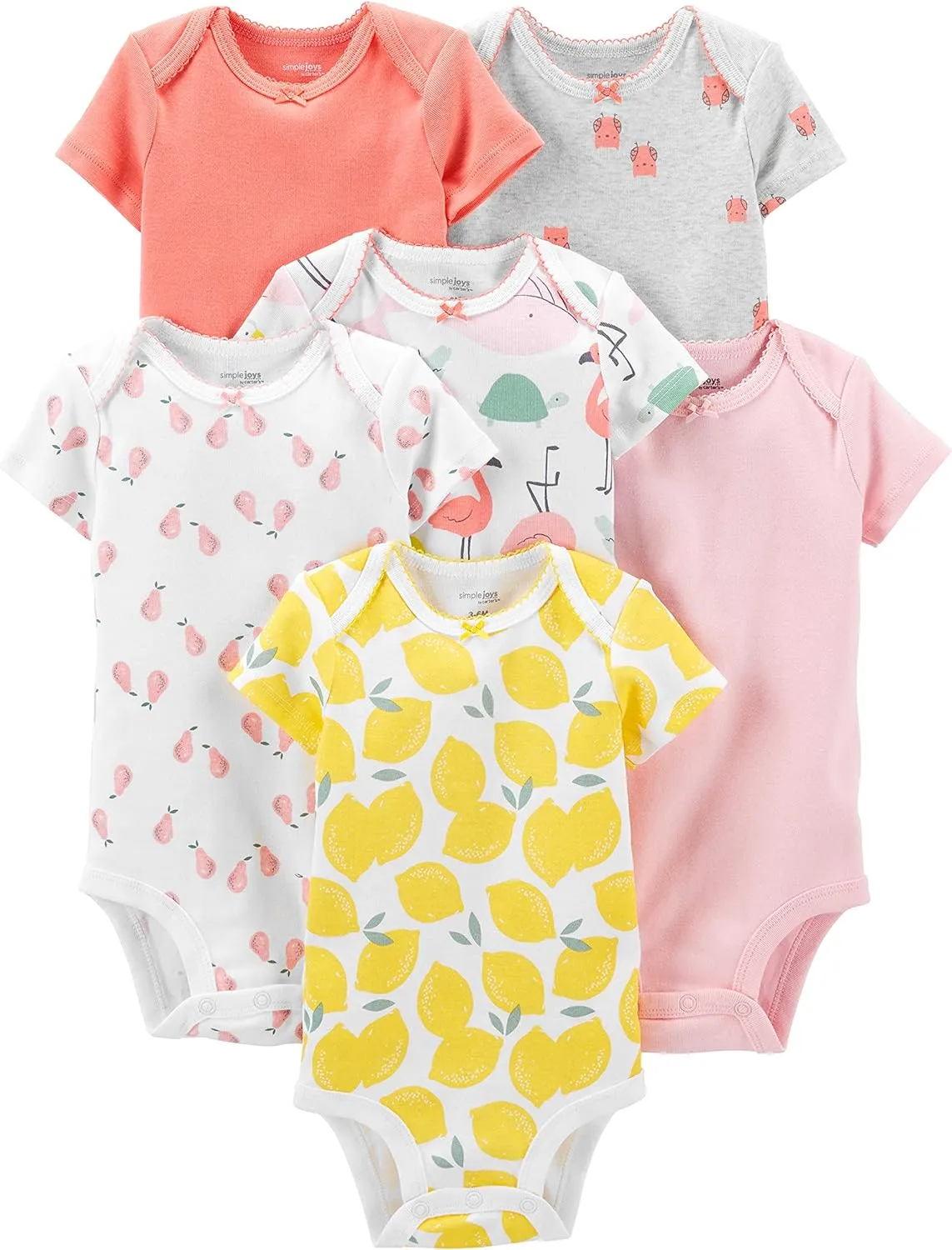 Simple Joys by Carter's baby-girls 6-pack Short-sleeve Bodysuit