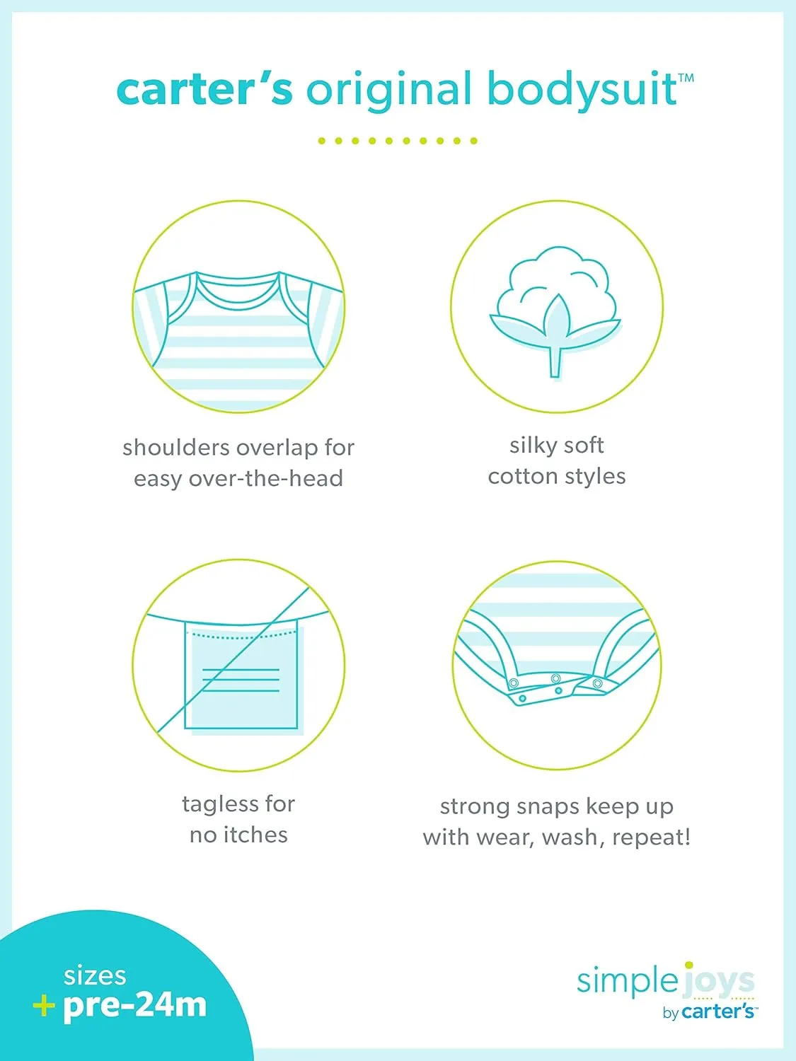 Simple Joys by Carter's unisex-baby 8-pack Short-sleeve Bodysuit