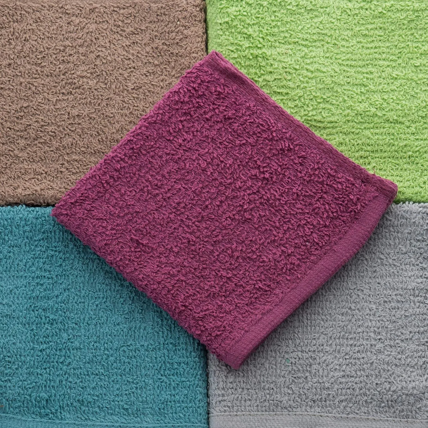 SIMPLI-MAGIC Cotton Washcloths, Multi Color Towel Set (400 Pack Full Case)
