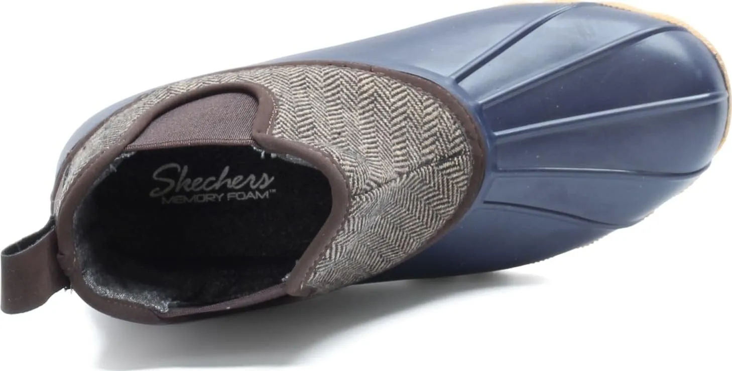 Skechers Women's Pond Mid Herringbone Chelsea Duck Boot with Waterproof Outsole