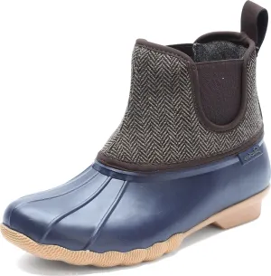 Skechers Women's Pond Mid Herringbone Chelsea Duck Boot with Waterproof Outsole