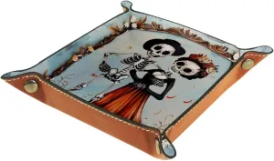 Skull Lover Photo Frame Stacking Jewelry Organizer Trays, Desk Drawer Organizer Tray, Earring Tray, Bracelet Tray, Ring Storage Tray, Women & Girls