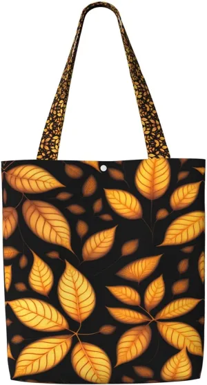 Slowly falling leaves Durable Canvas Shoulder Shopping Bag for Women Everyday Use
