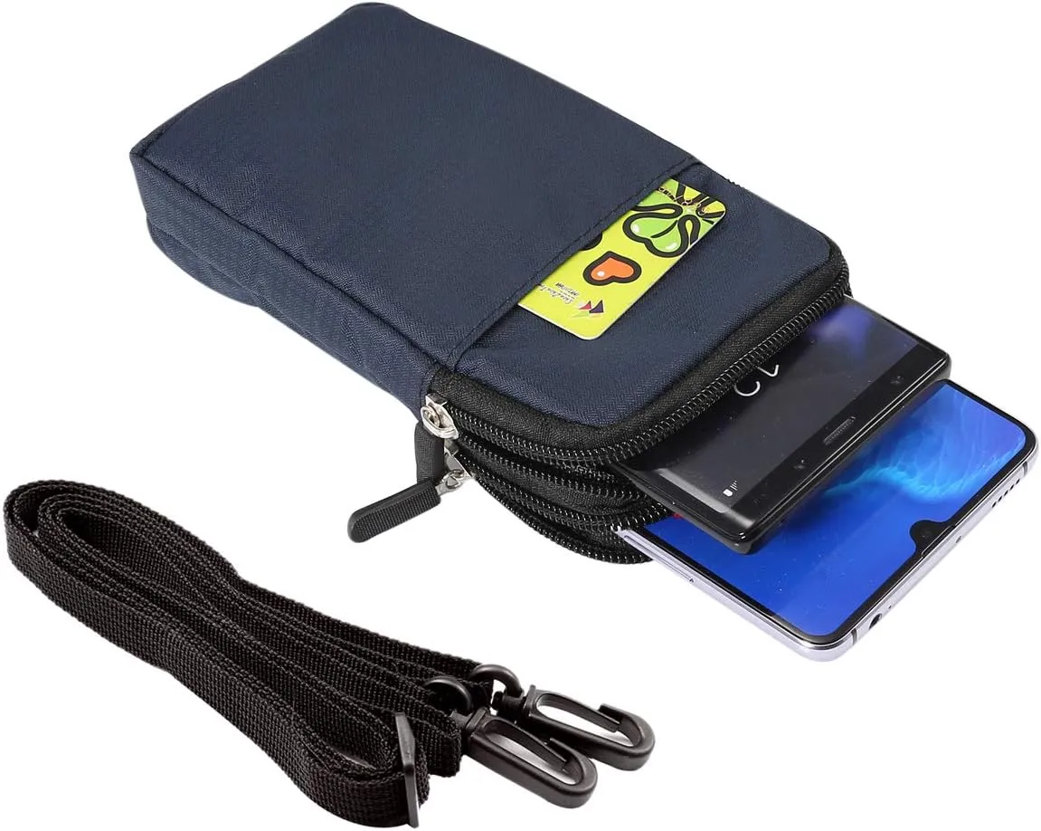 Small Cell Phone Crossbody Bag Men, 6.9" Cell Phone Cross Body Wallet Bag Nylon Mens Purse Travel Outdoor Carrying Case Pouch Pocket Smartphone Holder Messenger Shoulder Holster Wristlet Handbag