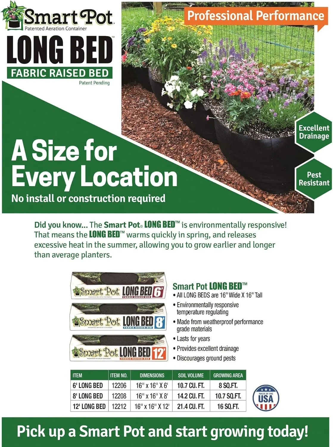 Smart Pot Long Bed - 8 Foot