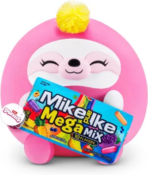 Snackles (MikeandIke) Sloth Super Sized 14 inch Collectible Plush by ZURU, Ultra Soft Plush with Real Licensed Brands