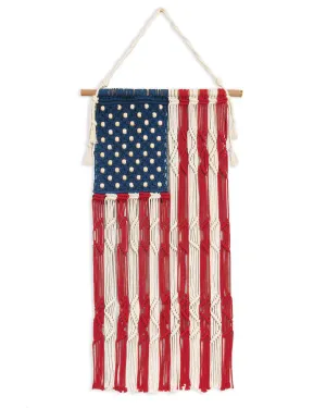 Solid Oak Macrame Decorative Hanging Kit - Old Glory