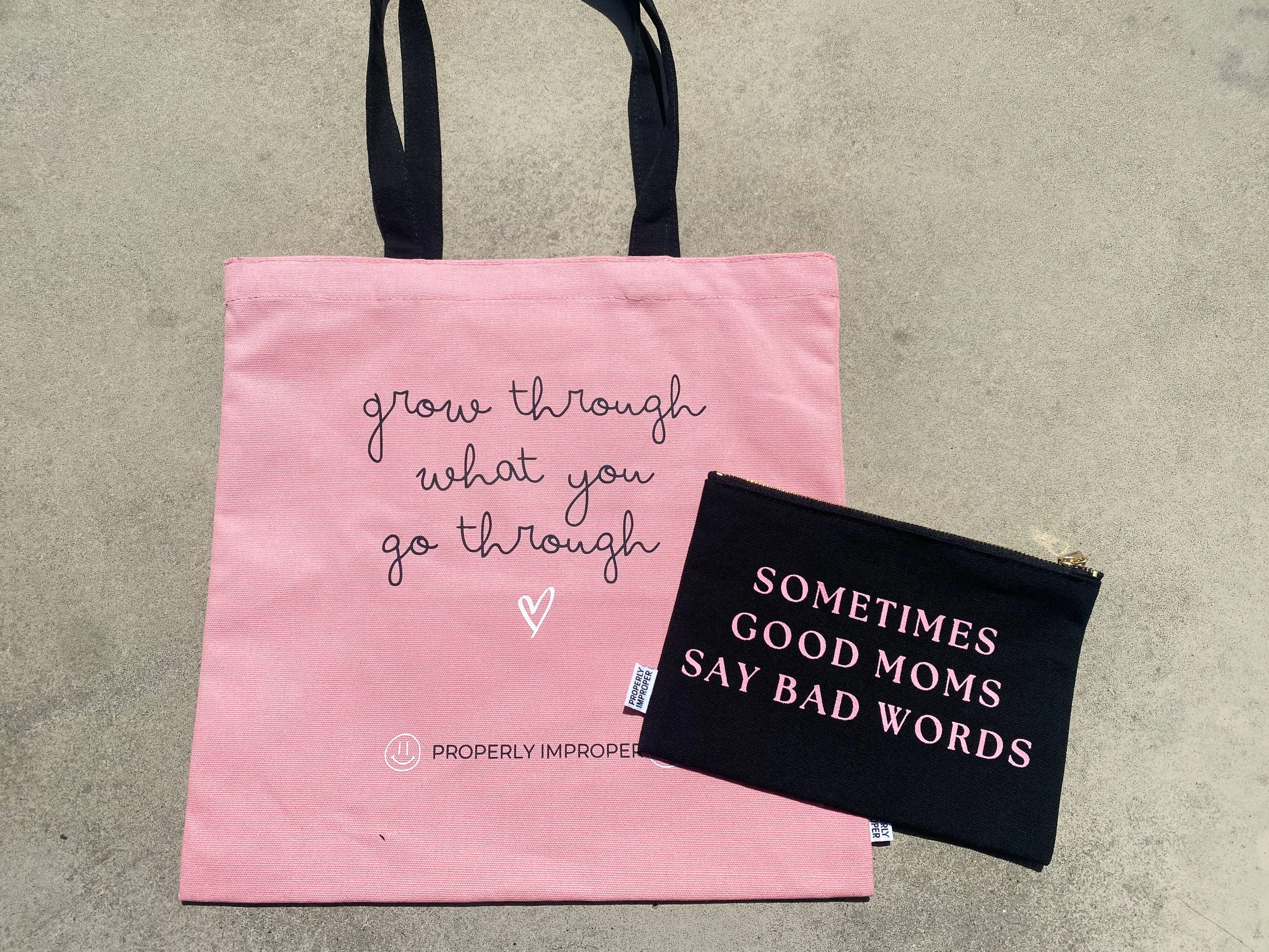 Sometimes Good Moms Say Bad Words Canvas Pouch