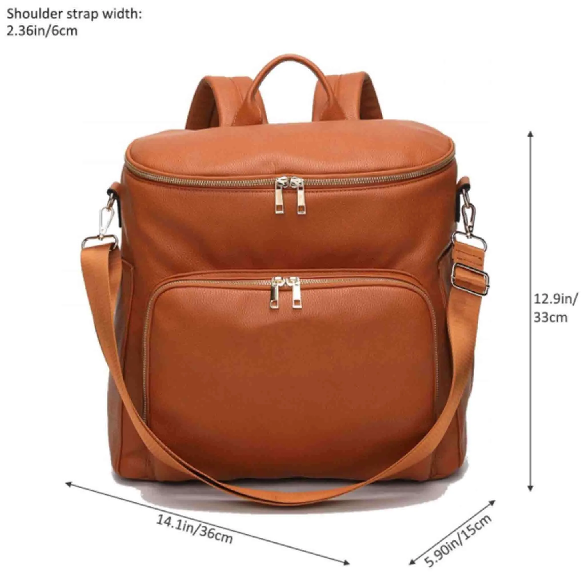 SophisticaMom™ Leather Diaper Bag & Accessories