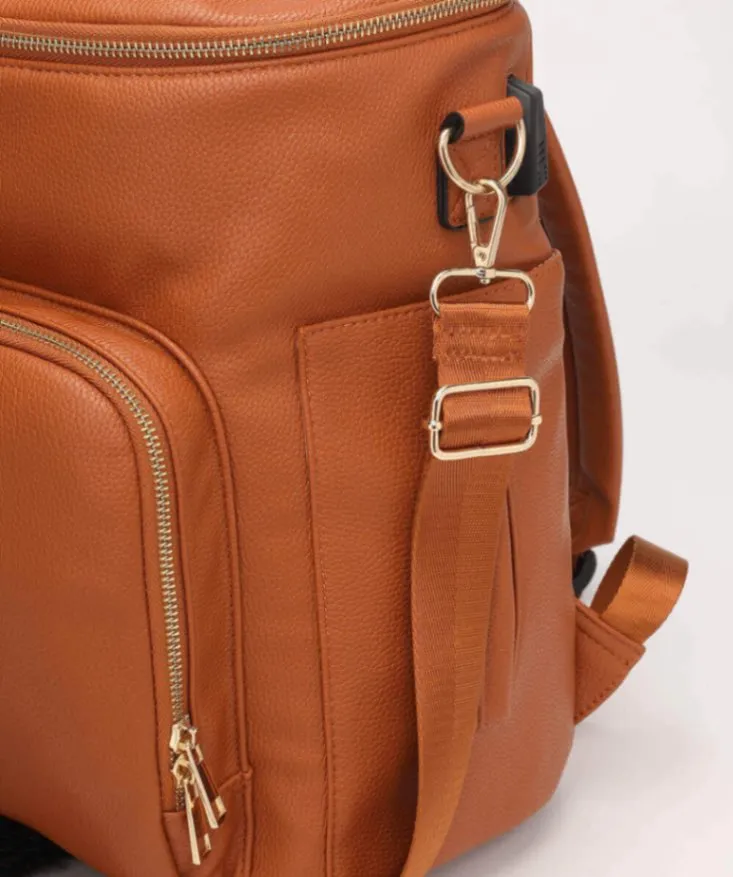 SophisticaMom™ Leather Diaper Bag & Accessories