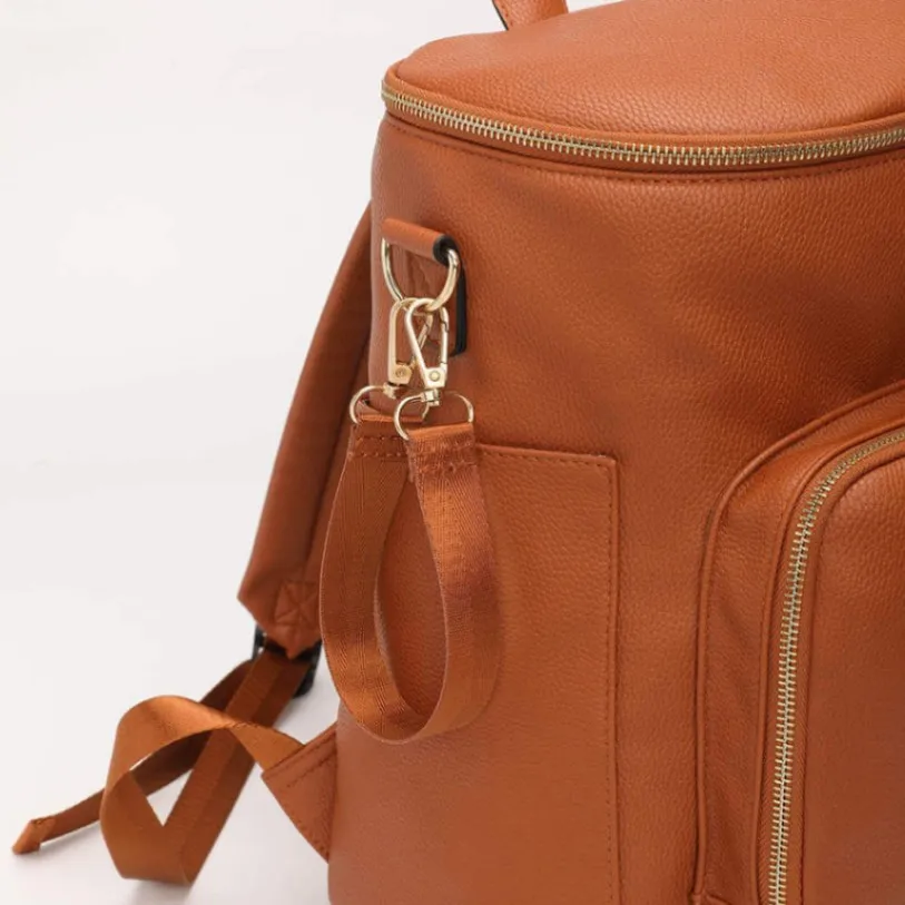 SophisticaMom™ Leather Diaper Bag & Accessories