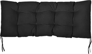 Sorra Home Sunbrella Canvas Bench Cushion, 37 x 17 x 2, Black
