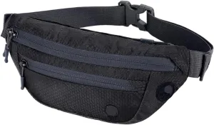 Sport Small Sporty Unisex Waist Bag Stylish Lightweight Hipbag Outdoor Travel Hiking Travel Men Women(Black)