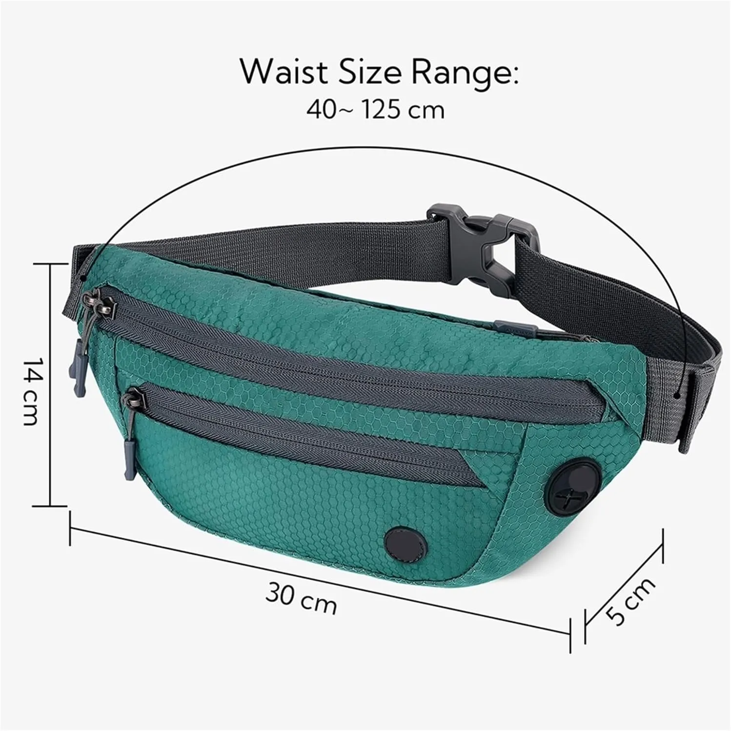 Sport Small Sporty Unisex Waist Bag Stylish Lightweight Hipbag Outdoor Travel Hiking Travel Men Women(Green)