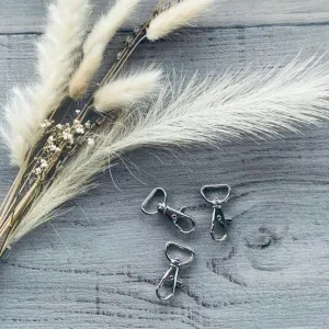 Square Base Snap Clasps Silver - 3Pcs
