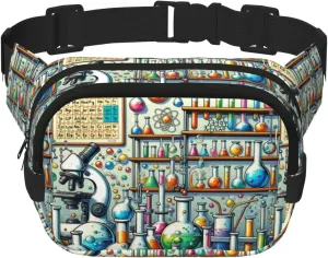 Square Double-Layer Laboratory-Scene-Lab-Items Waist Bag Large Crossbody Fanny Pack For Travel Walking Running