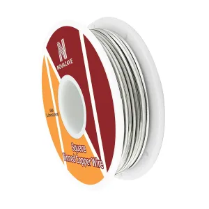 Square Tinned Copper Wire for Jewelry Making, 18 Ga(1.0mmx1.0mm), 33 Ft, Dead Soft, 3.5OZ