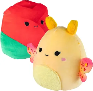 Squishmallows 10-Inch 2-Squish Celebration Pack - Butterfly & Flower - Two Jumbo Official Jazwares 10" Plush for Less - Collectible Soft Squishy Stuffed Animal Toy Gift Set for Kids, Girls & Boys