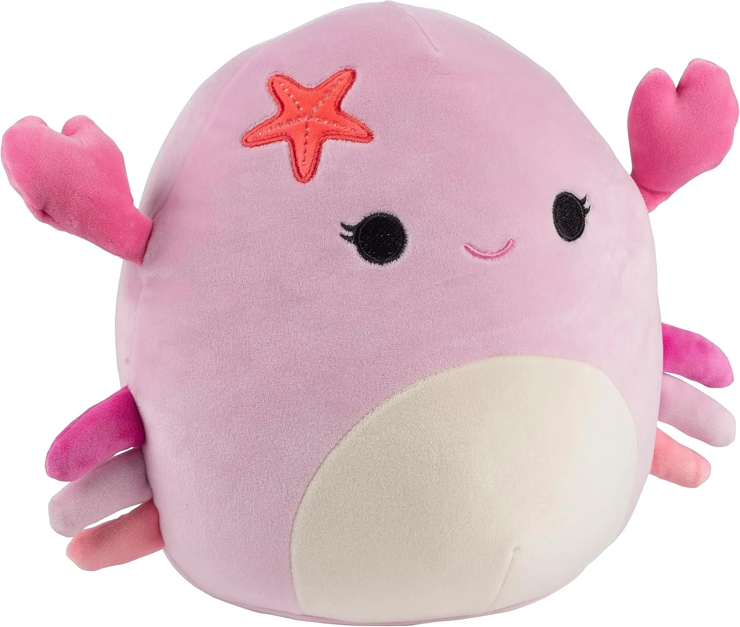 Squishmallows Original 10-Inch Cailey The Pink Crab - Official Jazwares Plush - Collectible Soft Squishy Stuffed Animal Toy - Gift for Kids, Girls & Boys