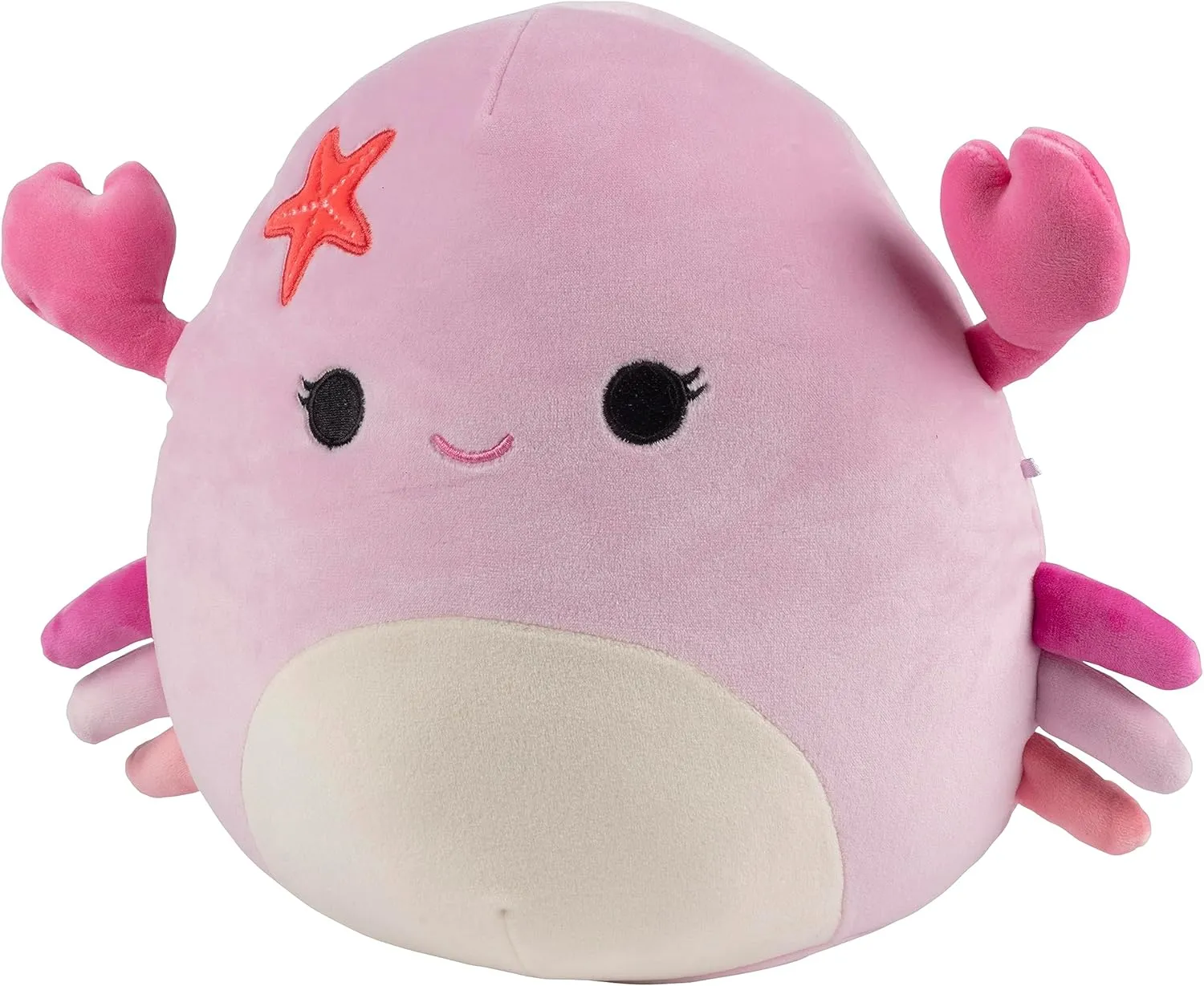 Squishmallows Original 10-Inch Cailey The Pink Crab - Official Jazwares Plush - Collectible Soft Squishy Stuffed Animal Toy - Gift for Kids, Girls & Boys