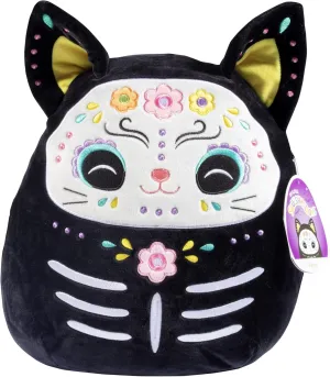 Squishmallows Original 12-Inch Zelina Day of The Dead Cat - Official Jazwares Plush - Collectible Soft Squishy Spring Floral Kitty Stuffed Animal Toy - Gift for Kids, Girls & Boys
