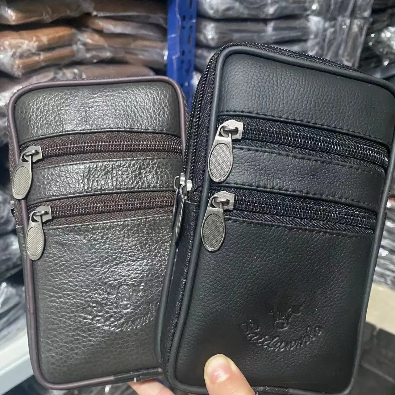 Stall Wear Mobile Pouch Cowhide Vertical Purses