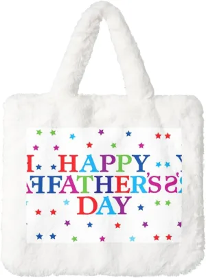 Stars and Happy Fathers Day Plush Handbag for Women - Perfect for Keys, Lipstick, and More - Ideal Gift for Christmas, Valentine's Day