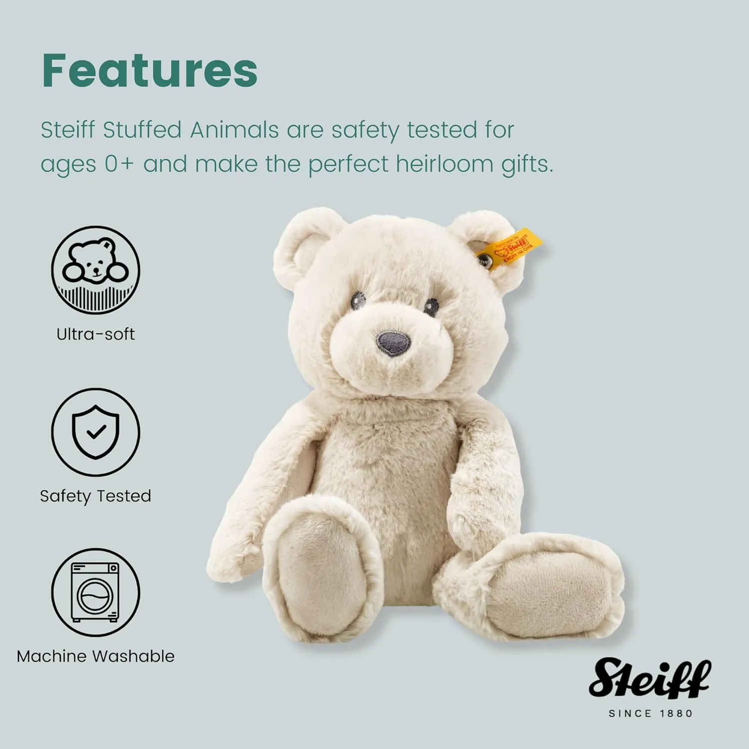 Steiff Soft Cuddly Friends Bearzy Teddy Bear, Beige