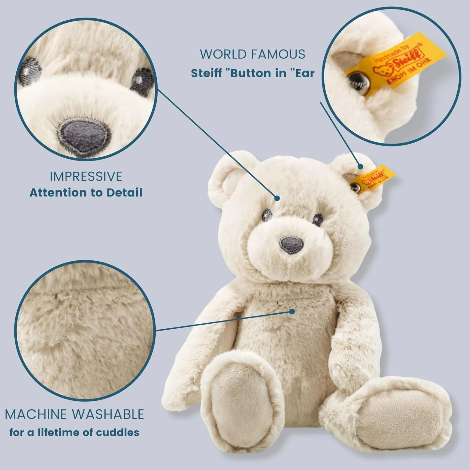 Steiff Soft Cuddly Friends Bearzy Teddy Bear, Beige