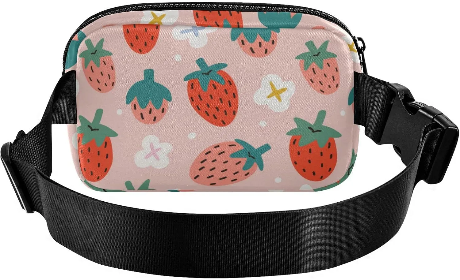 Strawberries Fanny Packs for Women Men Crossbody Bag Fashion Waist Packs Waterproof Sling Bag Belt Bag Waist Pouch with Adjustable Strap for Travel Outdoors Hiking Running Cycling Bum Bag Shoulder