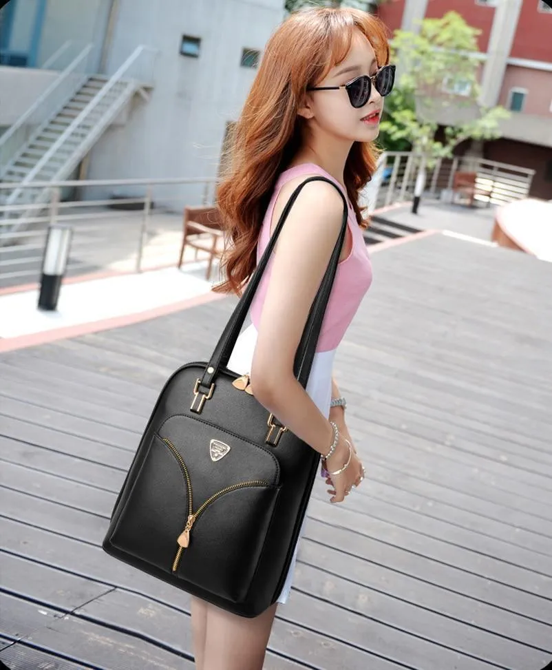 Streamlined Backpack Women's Leather Theft Local delivery Anti
