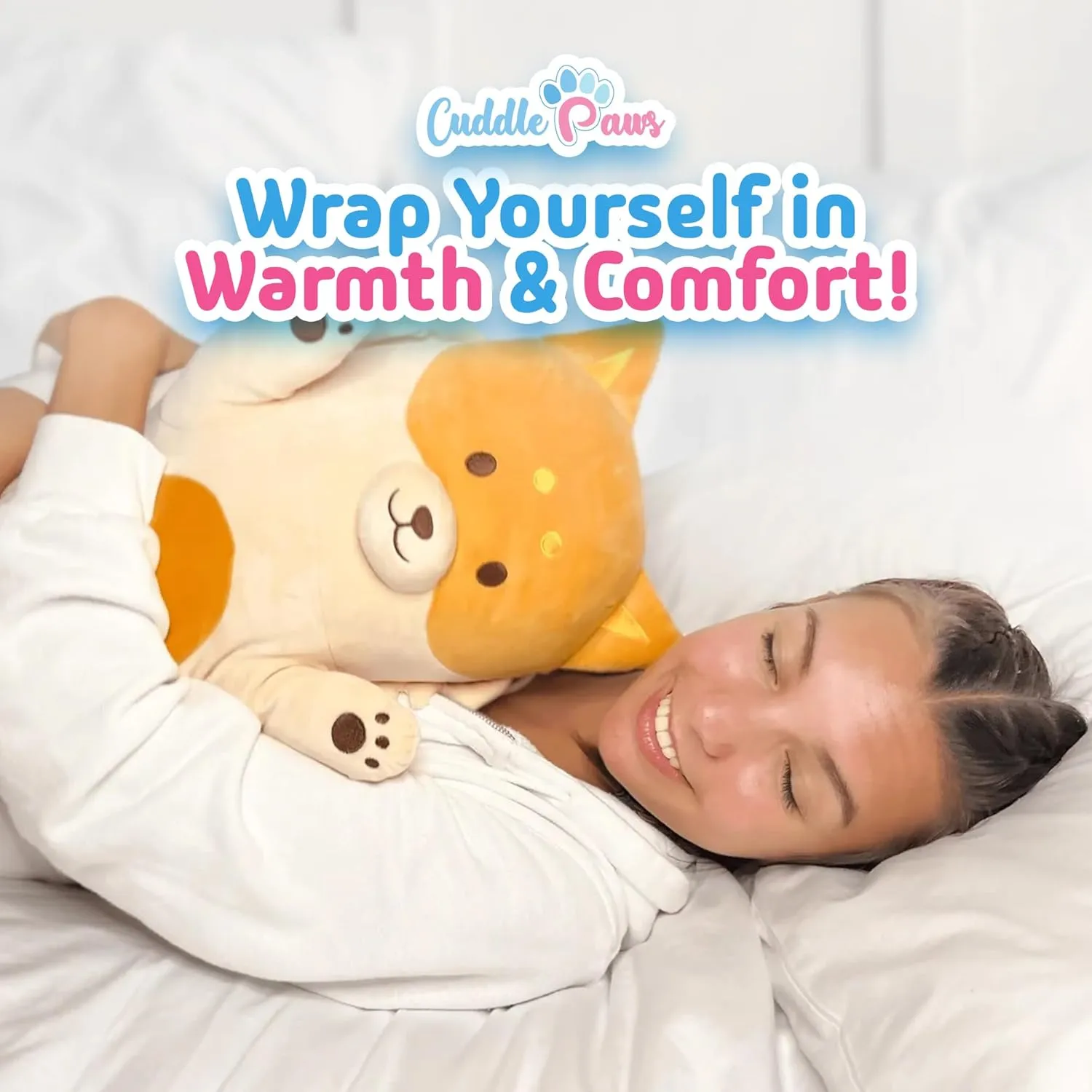Stuffed Animal Fox Pillow – Soft Plush Toy & Throw Pillow for Kids, Small (23 Inches), for Girls