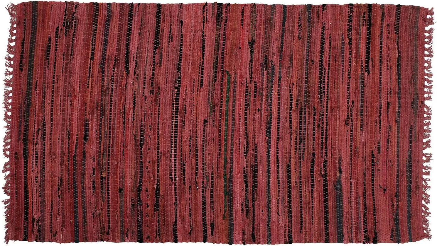 Sturbridge Country Rag Rug in Red 30" x 50"