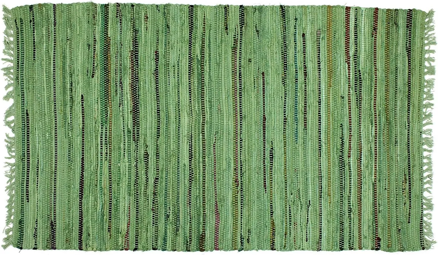Sturbridge Country Rag Rug in Sage 24" x 72"