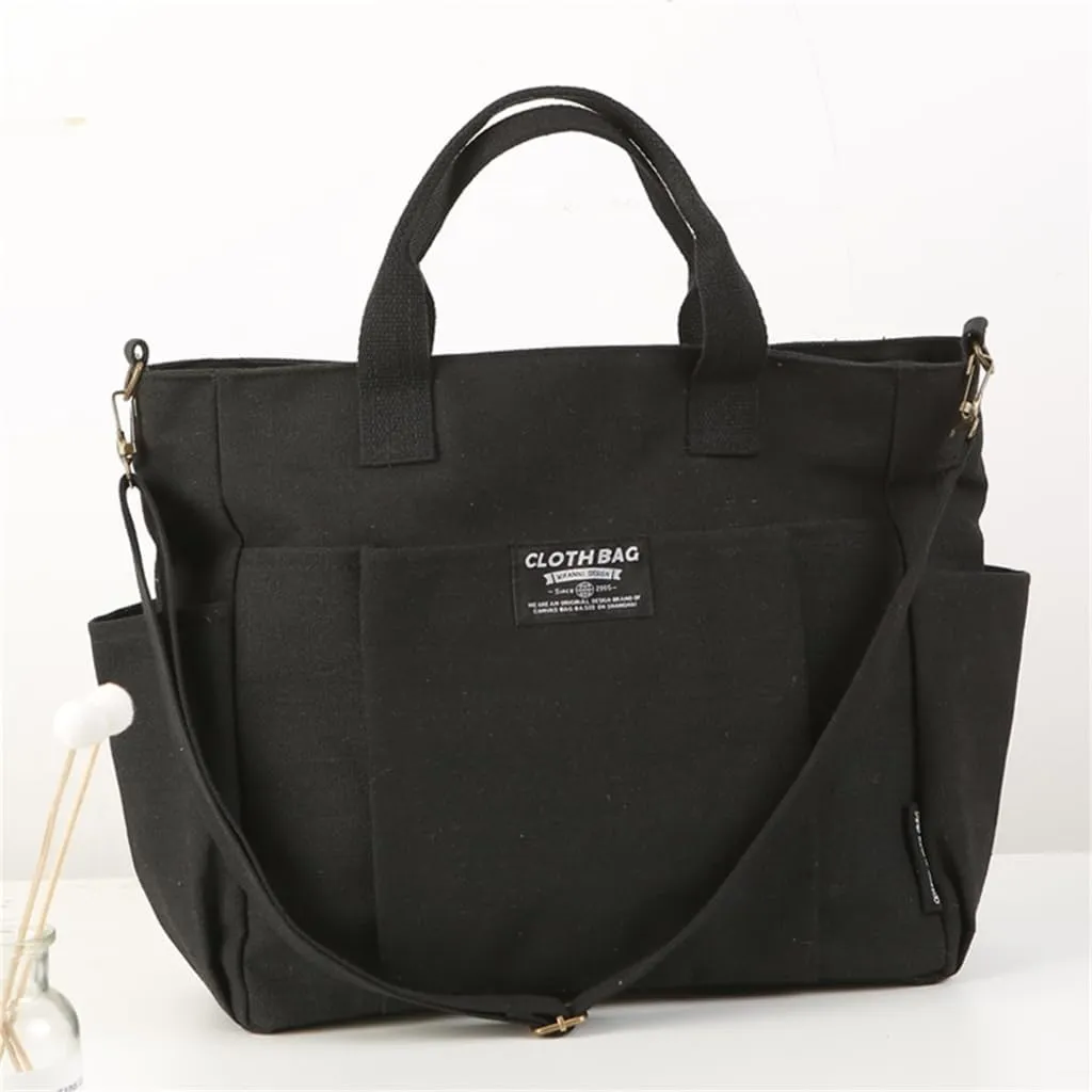 Stylish Canvas Crossbody Bag with Ample Pockets Casual Shoulder Bags Handbag for Shopping and Commuting Essential