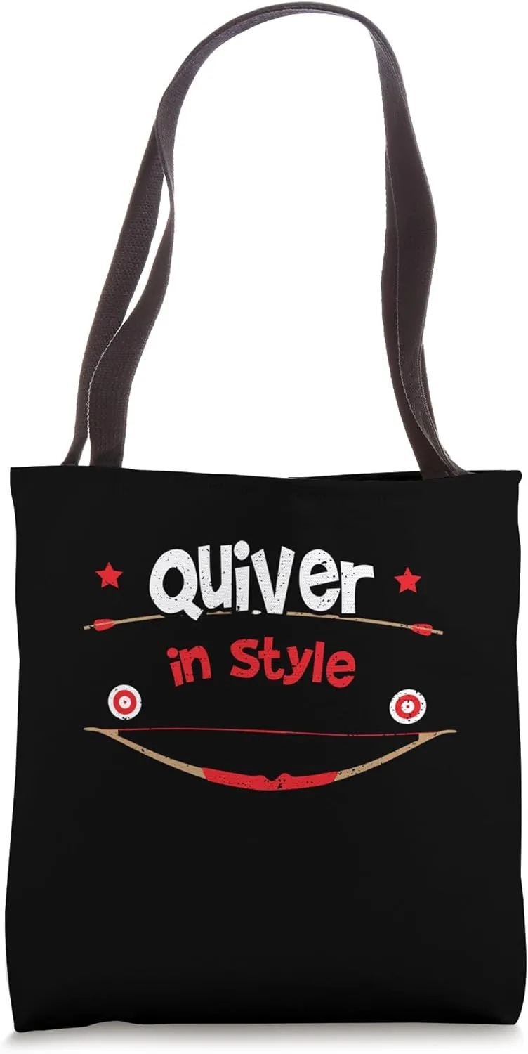 Stylish Quiver: Quiver in Style - Archery Sayings Tote Bag
