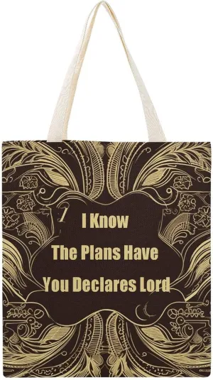 Stylish Shoulder Bag, Declares Lord Print Reusable Grocery Bag Large Canvas Tote Versatile Handbag All-purpose Tote