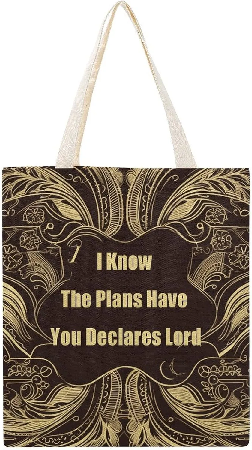 Stylish Shoulder Bag, Declares Lord Print Reusable Grocery Bag Large Canvas Tote Versatile Handbag All-purpose Tote