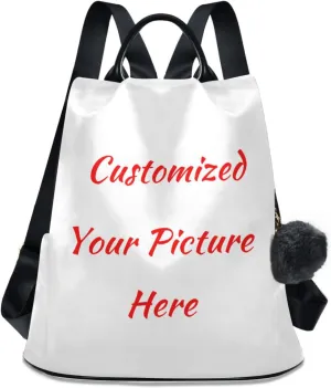 SUABO Custom Backpack Purse for Women, Anti Theft Personalized Photo Shoulder Bag Fashion Ladies Travel Bags