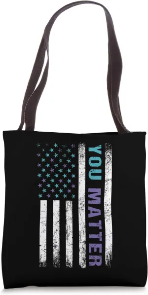 Suicide Awareness You Matter Mental Health Awareness Tote Bag