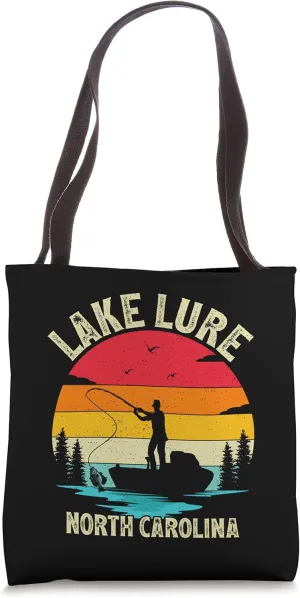Summer Vacation Fishing Vintage North Carolina Lure Lake Tote Bag