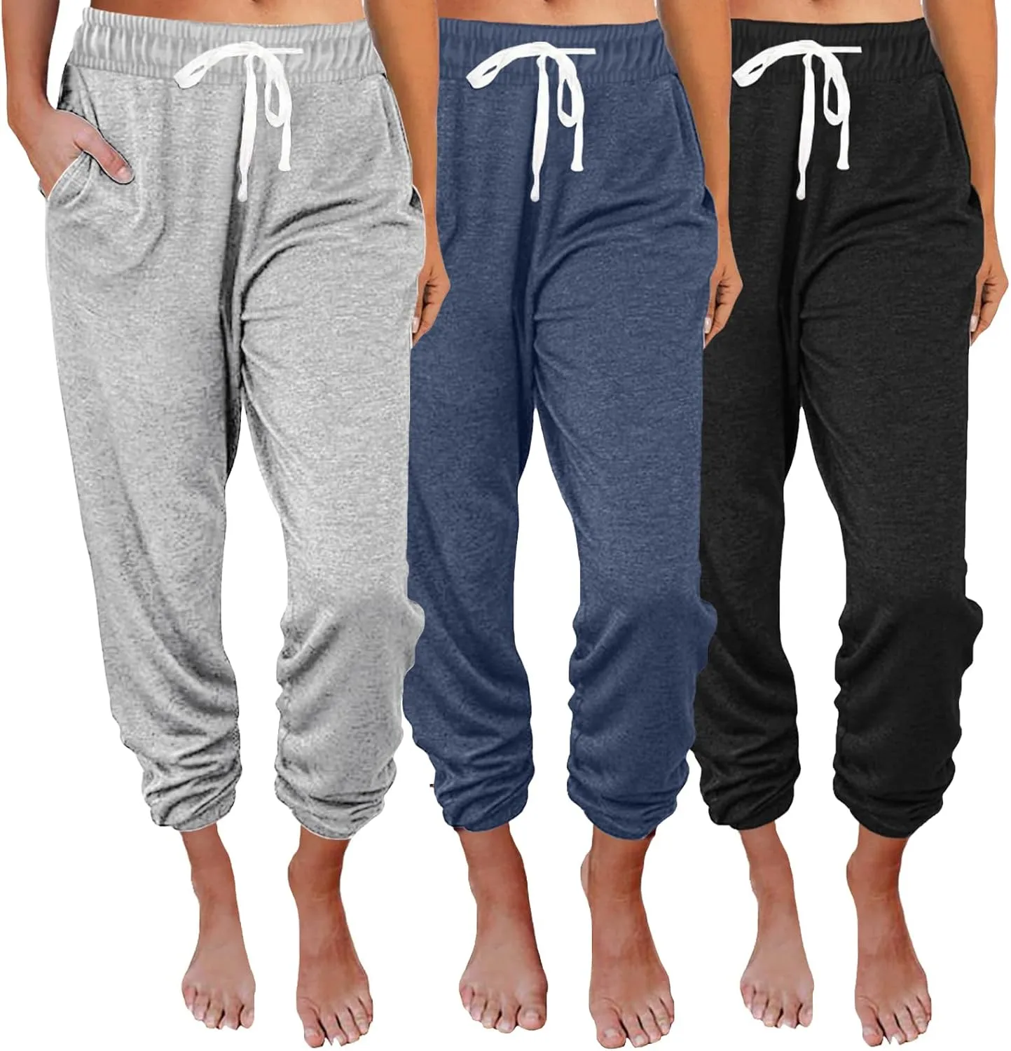 SUNBS 3 Packs Womens Sweatpants Baggy Comfy Lounge Pants Yoga Joggers Workout Pajamas Clothes Casual Fall Fashion 2025