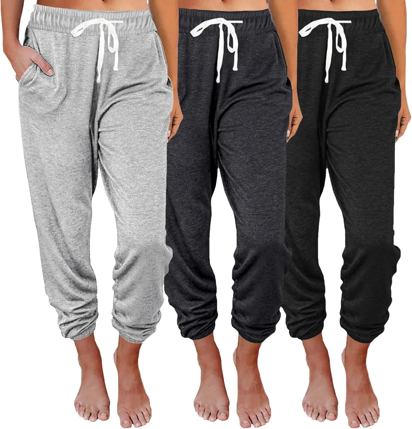 SUNBS 3 Packs Womens Sweatpants Baggy Comfy Lounge Pants Yoga Joggers Workout Pajamas Clothes Casual Fall Fashion 2025